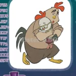 Disney Chicken Little and Buck Cluck father son hug embroidery designs - Instant Download