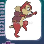 Disney Chipmunk Chip Startled Running Sweater Embroidery Designs - Instant Download
