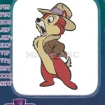 Chipmunk Adventurer with Hat Yelling Disney Embroidery Designs - Instant Download