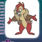 Dale shocked with arms out Disney embroidery designs - Instant Download