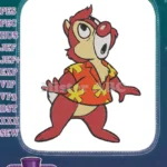 Disney Dale in Hawaiian Shirt Surprised Embroidery Designs - Instant Download