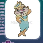 Disney's Gadget Hackwrench Smiling Blue Dress Goggles Embroidery Designs - Instant Download