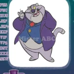 Official Fat Cat Disney Rescue Rangers character embroidery designs - Instant Download