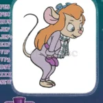 Cute Gadget Hackwrench mouse winter outfit embroidery designs - Instant Download