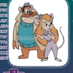 Monterey Jack and Gadget Hackwrench cartoon embroidery designs - Instant Download