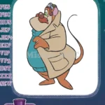 Basil of Baker Street Mouse Detective Cartoon Embroidery Designs - Instant Download