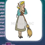 Cinderella Maid with Broom Classic Fairy Tale Embroidery Designs - Instant Download
