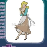 Humble Cinderella Blonde Hair Servant Dress Apron Embroidery Designs - Instant Download