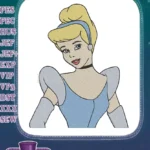 Cinderella Disney princess magical blue dress embroidery designs - Instant Download