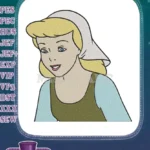 Cinderella Servant Blonde Hair Gentle Expression Embroidery Designs - Instant Download