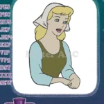 Cinderella Peasant Dress Blonde Hair Blue Eyes Embroidery Designs - Instant Download