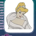 Cinderella Wedding Portrait Princess Embroidery Designs for a Royal Touch - Instant Download