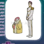 Prince and Wise Monk Embroidery Designs for Fantasy Stories - Instant Download