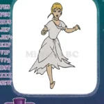 Distressed Cinderella Torn Dress Princess Fairytale Character Embroidery Designs - Instant Download