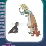 Cinderella Scolding Lucifer and Bruno Disney Cartoon Embroidery Designs - Instant Download