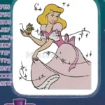 Enchanting Cinderella Princess and Gus-Gus Mouse Embroidery Designs - Instant Download