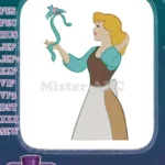 Cinderella with Blue Jaq Mouse Helper Embroidery Designs - Instant Download