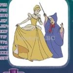 Cinderella and Fairy Godmother Magical Transformation Embroidery Designs - Instant Download
