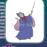 Enchanting Cinderella Fairy Godmother Magical Wand Embroidery Designs - Instant Download