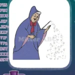 Fairy Godmother casting magic spell fairytale embroidery designs - Instant Download