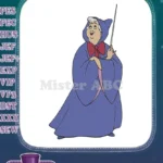 Cinderella Fairy Godmother magic wand embroidery designs - Instant Download
