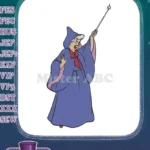 Fairy Godmother with Magic Wand Embroidery Designs - Instant Download