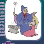 Cinderella Fairy Godmother Magic Wand Enchantment Embroidery Designs - Instant Download