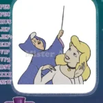 Enchanting Cinderella and Fairy Godmother Magic Spell Embroidery Designs - Instant Download