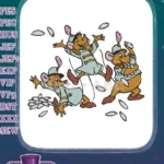 Disney Cinderella Jaq Gus Mice Playful Rice Embroidery Designs - Instant Download