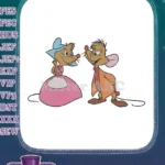 Cinderella's Jaq and Gus mouse characters embroidery designs - Instant Download