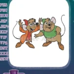 Happy Disney Cinderella Jaq Gus mouse embroidery designs - Instant Download