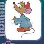 Charming cartoon Gus mouse from Cinderella embroidery designs - Instant Download