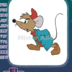 Jaq mouse scurrying Cinderella cartoon character embroidery designs - Instant Download