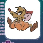 Cute Jaq mouse character embroidery designs for Disney fans - Instant Download