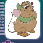 Disney Cinderella Gus mouse character cartoon embroidery designs - Instant Download