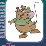 Cinderella's Happy Gus Mouse Cartoon Embroidery Designs - Instant Download