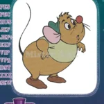 Chubby Gus Gus Cinderella Mouse Cartoon Embroidery Designs - Instant Download