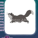 Playful Cartoon Black Cat Embroidery Designs for Pet Lovers - Instant Download