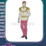 Charming Prince in Royal Uniform Embroidery Designs - Instant Download