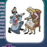 Cinderella and Prince Charming Glass Slipper Embroidery Designs - Instant Download