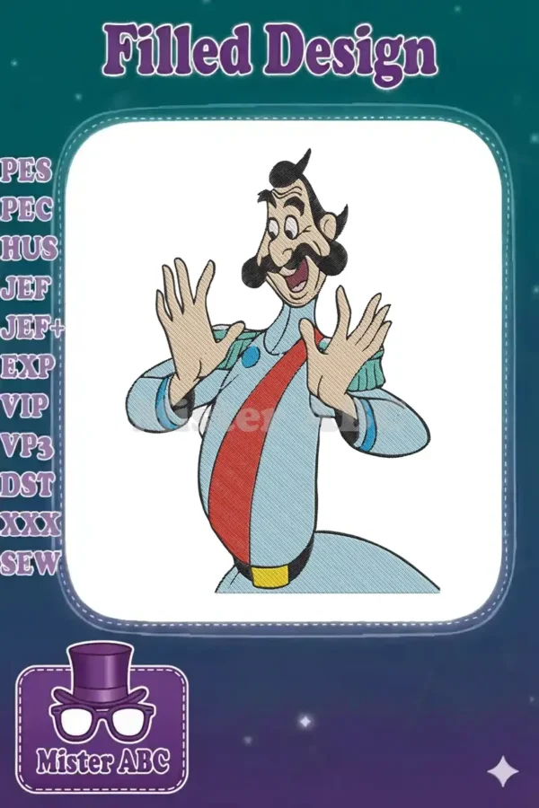 General Gato from Disney's The Three Caballeros, an anthropomorphic cat in a light blue uniform, hands raised in surprise.