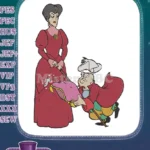 Disney Cinderella Lady Tremaine Grand Duke Slipper embroidery designs - Instant Download