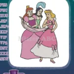 Cinderella's Stepsisters Maliciously Dressing Princess Fairytale Embroidery Designs - Instant Download