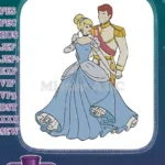 Cinderella and Prince Charming Fairy Tale Embroidery Designs - Instant Download