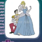 Cinderella and Prince Charming Fairytale Royal Ball Embroidery Designs - Instant Download