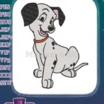 Happy spotted Dalmatian dog puppy cartoon character embroidery designs - Instant Download