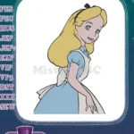 Classic Alice in Wonderland Blonde Girl Embroidery Designs - Instant Download