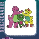 Happy Barney Baby Bop BJ dinosaur friends embroidery designs - Instant Download