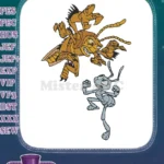 Aggressive Hopper and Brave Flik A Bug's Life embroidery designs - Instant Download