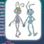 Princess Atta Flik A Bug's Life character embroidery designs - Instant Download